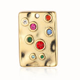 3pcs/Lot Geometric Rainbow Stone Pendant