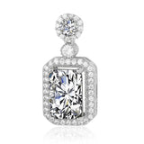 3pcs Heart Ice Cut Bowknot CZ Pendant Zircon Charm DIY Jewelry Necklace