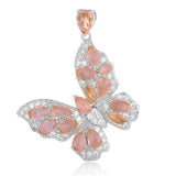 3pcs Heart Ice Cut Bowknot CZ Pendant Zircon Charm DIY Jewelry Necklace