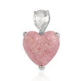 3pcs Heart Water Drop CZ Pendant DIY Jewelry Necklace Making