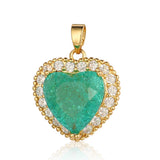 3pcs Heart Water Drop CZ Pendant DIY Jewelry Necklace Making