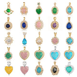 3pcs Heart Water Drop CZ Pendant DIY Jewelry Necklace Making