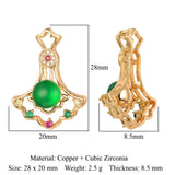 3pcs Heart Water Drop CZ Pendant DIY Jewelry Necklace Making