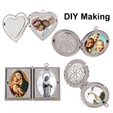 3pcs/Lot Heart Photo Locket Frame Pendant Charms for Jewelry Making