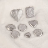3pcs/Lot Heart Photo Locket Frame Pendant Charms for Jewelry Making