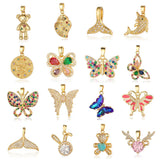 3pcs/Lot Round Snake Butterflry Rianbow Zircon DIY Jewelry Pendant