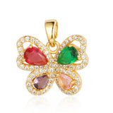 3pcs/Lot Round Snake Butterflry Rianbow Zircon DIY Jewelry Pendant