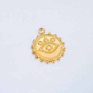 3pcs Stainless Steel 18K PVD Plated Devil Eye Charm DIY Pendant Necklace