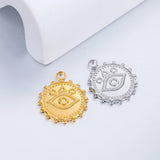 3pcs Stainless Steel 18K PVD Plated Devil Eye Charm DIY Pendant Necklace