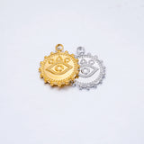 3pcs Stainless Steel 18K PVD Plated Devil Eye Charm DIY Pendant Necklace