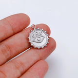 3pcs Stainless Steel 18K PVD Plated Devil Eye Charm DIY Pendant Necklace