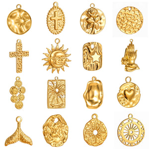 3pcs Stainless Steel Charms for DIY Jewelry Making