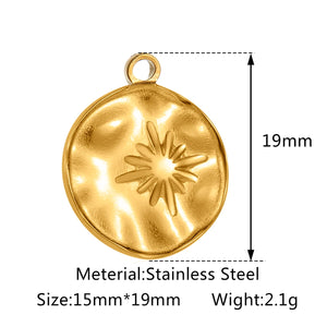 3pcs Stainless Steel Charms for DIY Jewelry Making