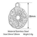 3pcs Stainless Steel Silver Cross Charms Pendant DIY Jewelry Making