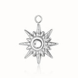 3pcs/Lot Zircon Stainless DIY Hamsa Hand Rainbow CZ Jewelry Evil Eye