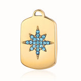 3pcs Starry Sky Rhinestone Stainless Steel DIY Necklace Pendant