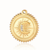 3pcs Starry Sky Rhinestone Stainless Steel DIY Necklace Pendant