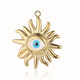 3pcs Stainless Steel Evil Eye Moon Hamsa Pendant