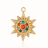 3pcs Stainless Steel Evil Eye Moon Hamsa Pendant