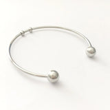 3pcs Stainless Steel Ball End Open Bracelet Wire Cuff Bangle DIY Jewelry