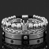 Roman Lion Head Charm Bracelet Stainless Steel Pulseiras Men