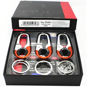 3pcs Man's Stainless Steel Keychain Carabiner Double Ring Fishing Hook