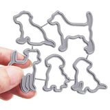 3pcs Dog Bone Dog Paw Metal Frame Cutting Dies Embossing Stencil DIY