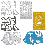 3pcs Dog Bone Dog Paw Metal Frame Cutting Dies Embossing Stencil DIY