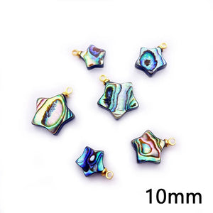 3pcs Abalone Shell Pendant Star DIY Jewelry Making Earring Charms