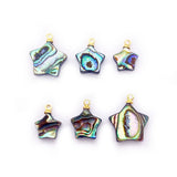 3pcs Abalone Shell Pendant Star DIY Jewelry Making Earring Charms