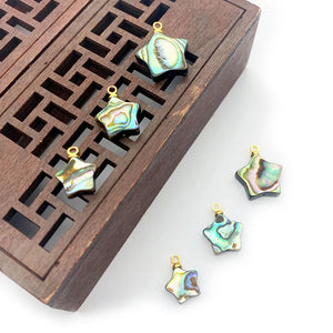 3pcs Abalone Shell Pendant Star DIY Jewelry Making Earring Charms