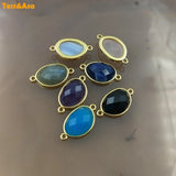 Natural Amethyst & Labradorite Pendant Jewelry