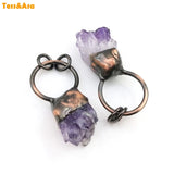 Natural Amethyst Pendant Raw Gemstone Healing Necklace