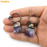 Natural Amethyst Pendant Raw Gemstone Healing Necklace