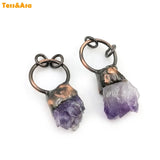 Natural Amethyst Pendant Raw Gemstone Healing Necklace