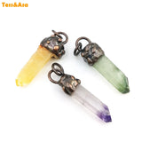 3pcs Natural Crystal Reiki Heal Pendant Necklace Jewelry Gift