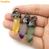 3pcs Natural Crystal Reiki Heal Pendant Necklace Jewelry Gift