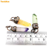 3pcs Natural Crystal Reiki Heal Pendant Necklace Jewelry Gift