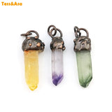 3pcs Natural Crystal Reiki Heal Pendant Necklace Jewelry Gift