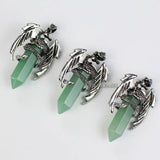 3pcs Green Aventurine Dragon Pendants Chakra Reiki Healing