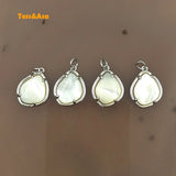 3pcs Natural Pear Shape Shell Pendant, Classical Jewelry for Necklace Making
