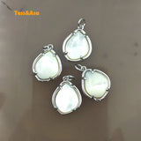 3pcs Natural Pear Shape Shell Pendant, Classical Jewelry for Necklace Making