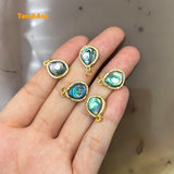 3pcs Natural Rainbow Abalone Sea Shell Pendants For Necklace