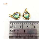 3pcs Abalone Shell Pendants Rainbow Colors Beach Jewelry