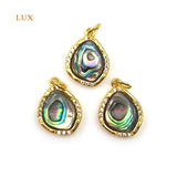 3pcs Abalone Shell Pendants Rainbow Colors Beach Jewelry
