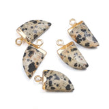3pcs Natural Stone Agates Shape Rose Quartzs /Tiger Eye Pendant 10x20mm