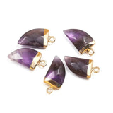 3pcs Natural Stone Agates Shape Rose Quartzs /Tiger Eye Pendant 10x20mm