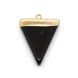 3pcs Natural Stone Pendant Quartz Crystal Agate Triangle DIY Necklace Earrings