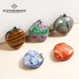 3pcs Heart Shaped Stone Necklace for DIY Jewelry Making