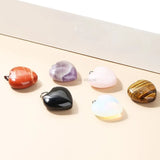3pcs Heart Shaped Stone Necklace for DIY Jewelry Making